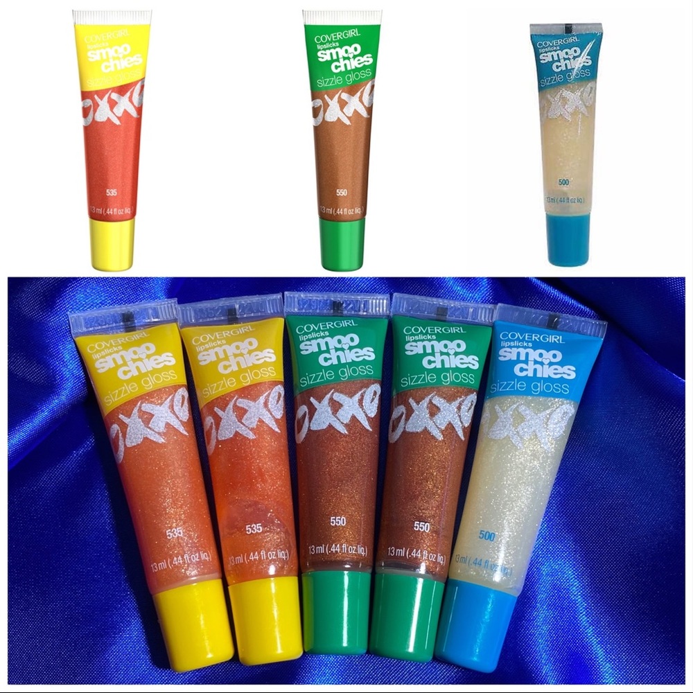 Covergirl Smoo Chies Oxxo Lipslicks Sizzle Gloss BUNDLE OF 5